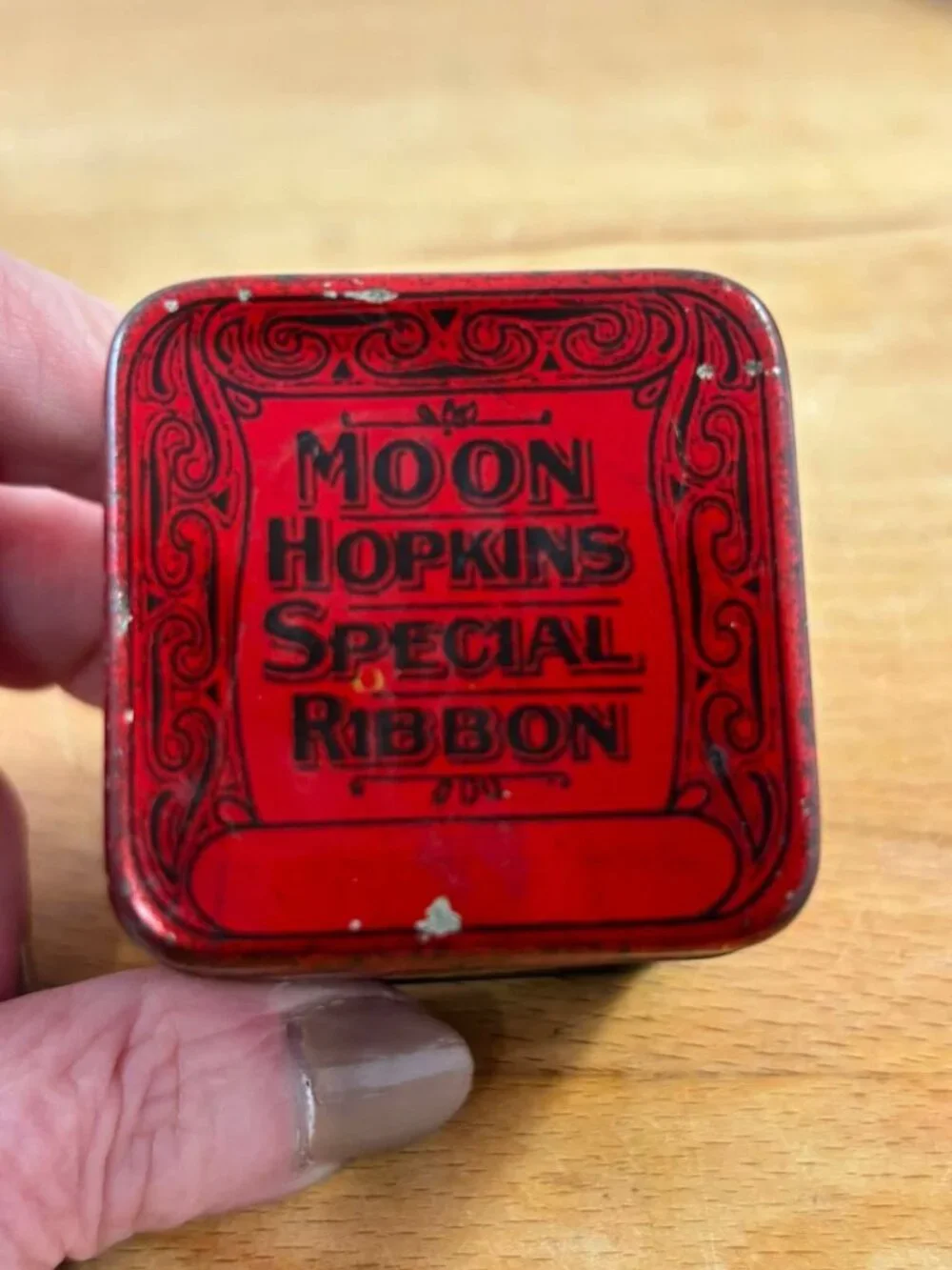 Antique Moon-Hopkins Billing Machine Ribbon Tin | c.1910s St. Louis Office Adver - Picture 7 of 8